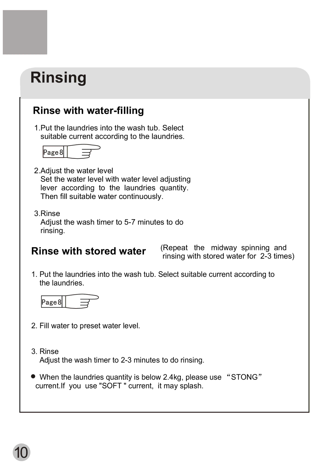 Haier XPB60-111S user manual Rinsing 