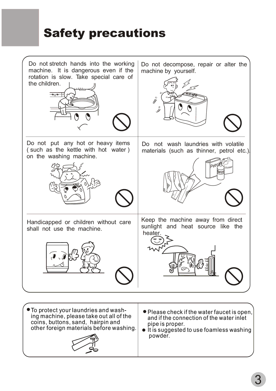 Haier XPB60-111S user manual Petrol 