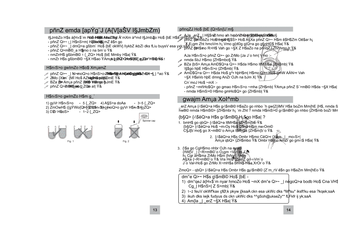 Haier XPB62-0613D instruction manual PñnZ emda apÝg¨J AVaŠV I§JmbZm, Gwajm Am¡a XoImb 