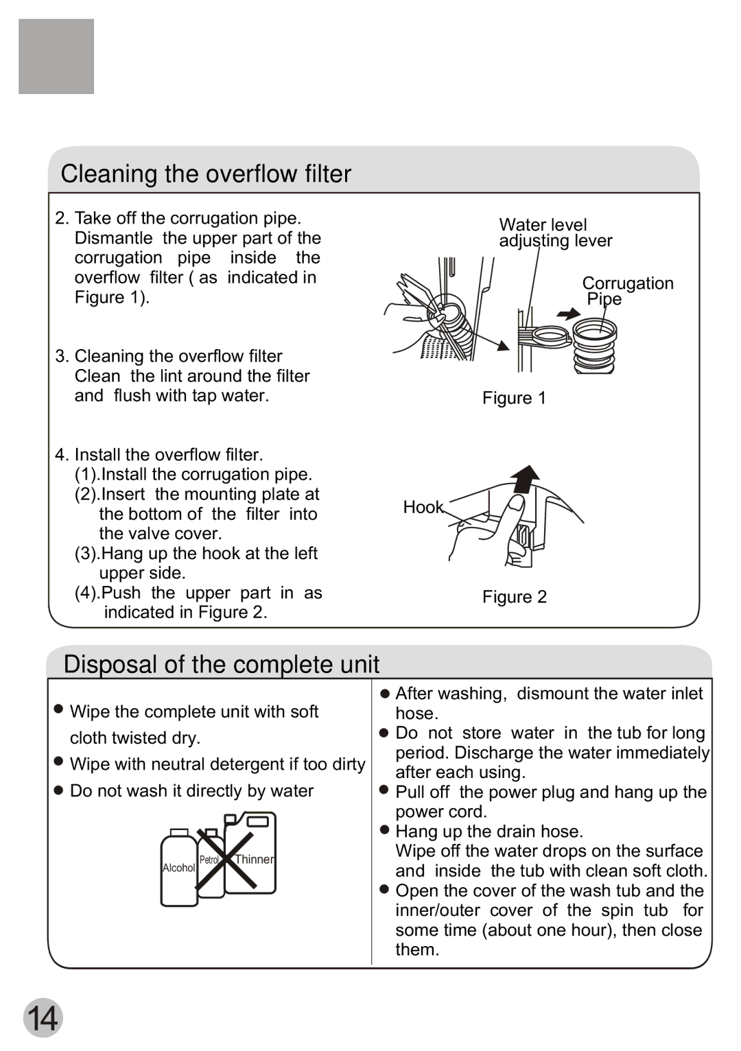 Haier XPB70-112S, XPB70-111S user manual Cleaning the overflow filter 