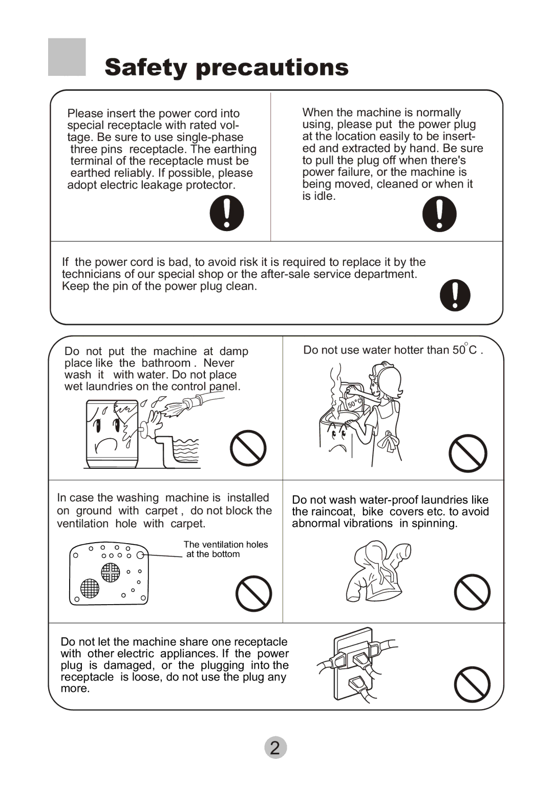 Haier XPM20-A user manual × ¢ Ò â Ê Â Ï î, Safety precautions 