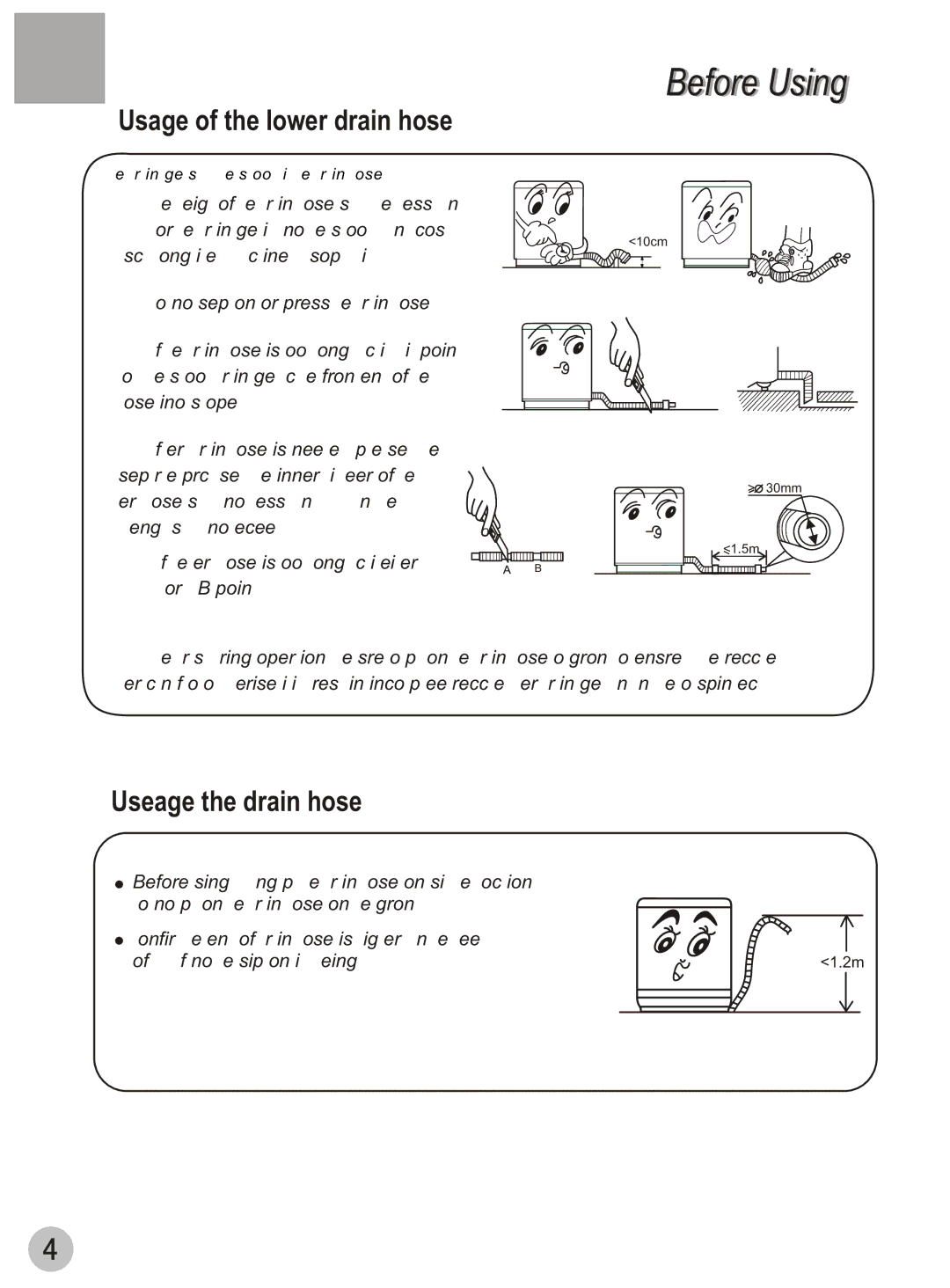 Haier XQB42-62 user manual Before Usingi 