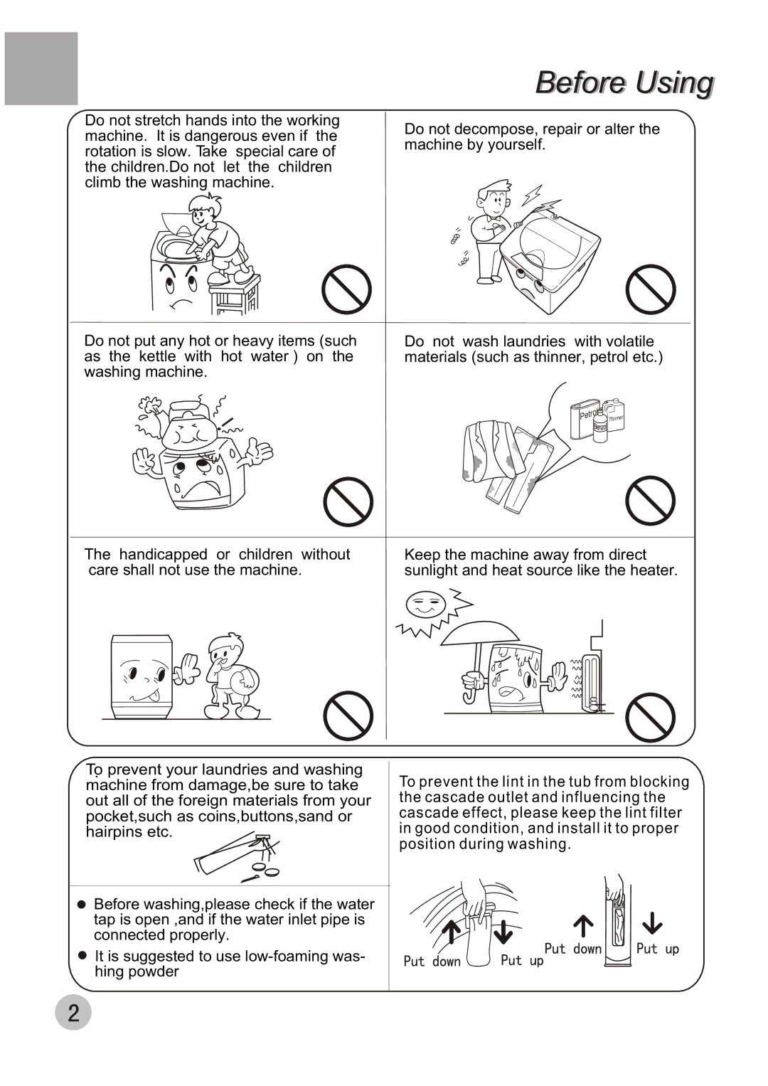 Haier XQB50-10A user manual Petrol 