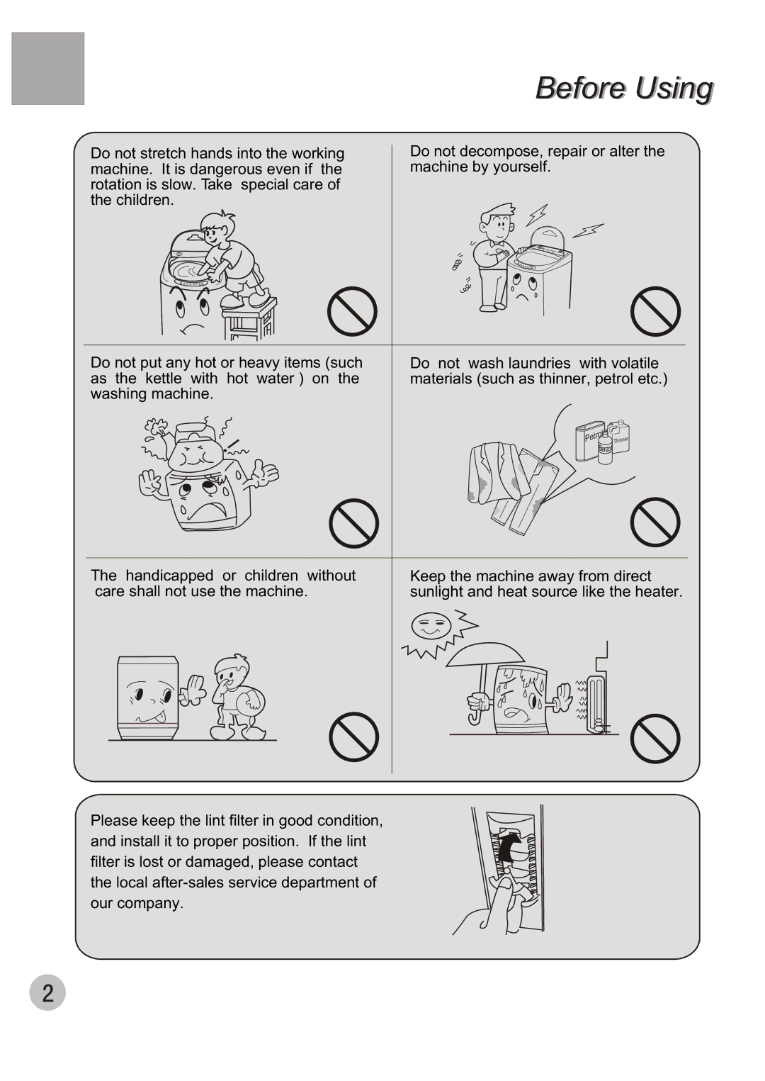 Haier XQBM30-22 user manual Petrol 