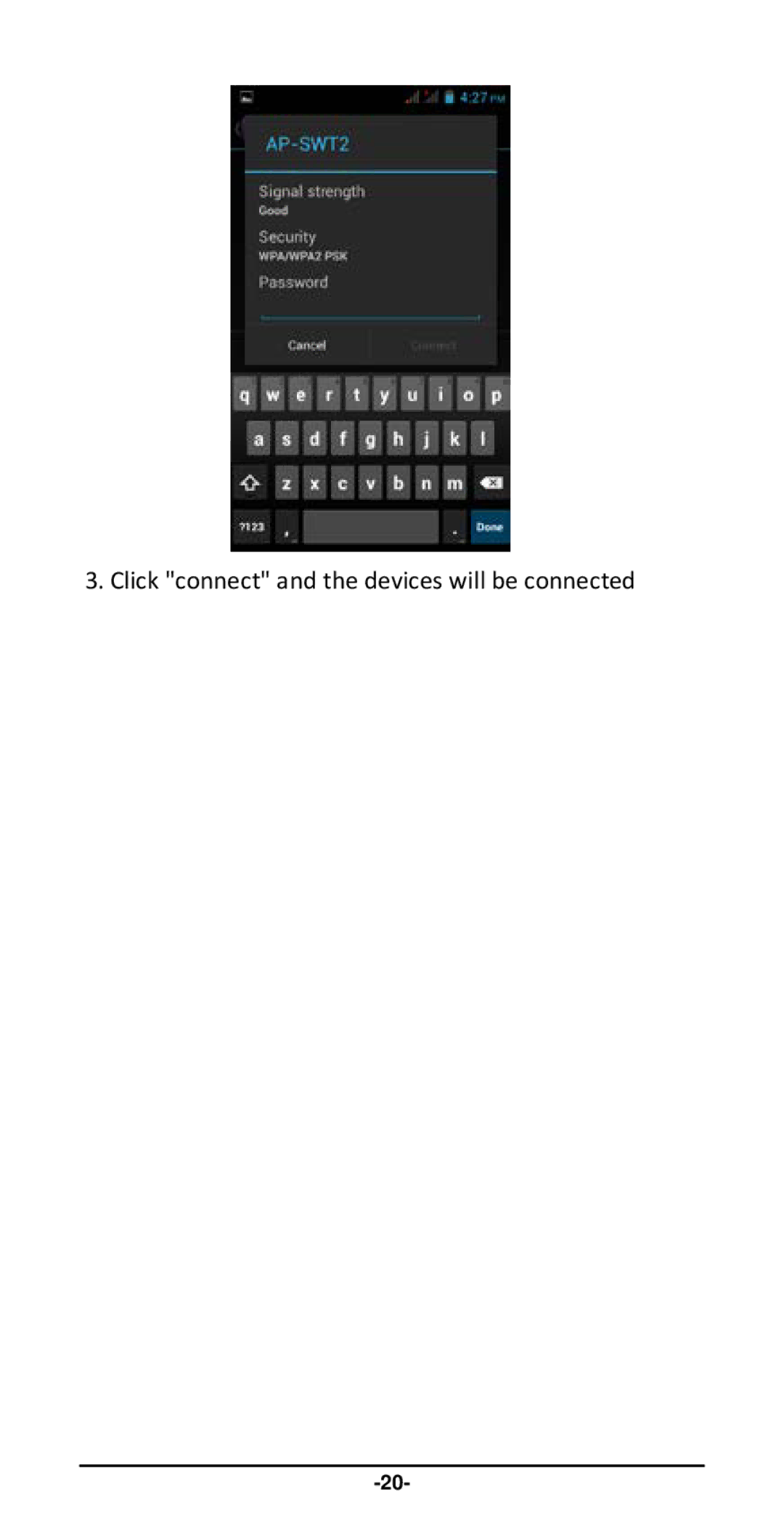 Haier Y-716 user manual Click connect and the devices will be connected 