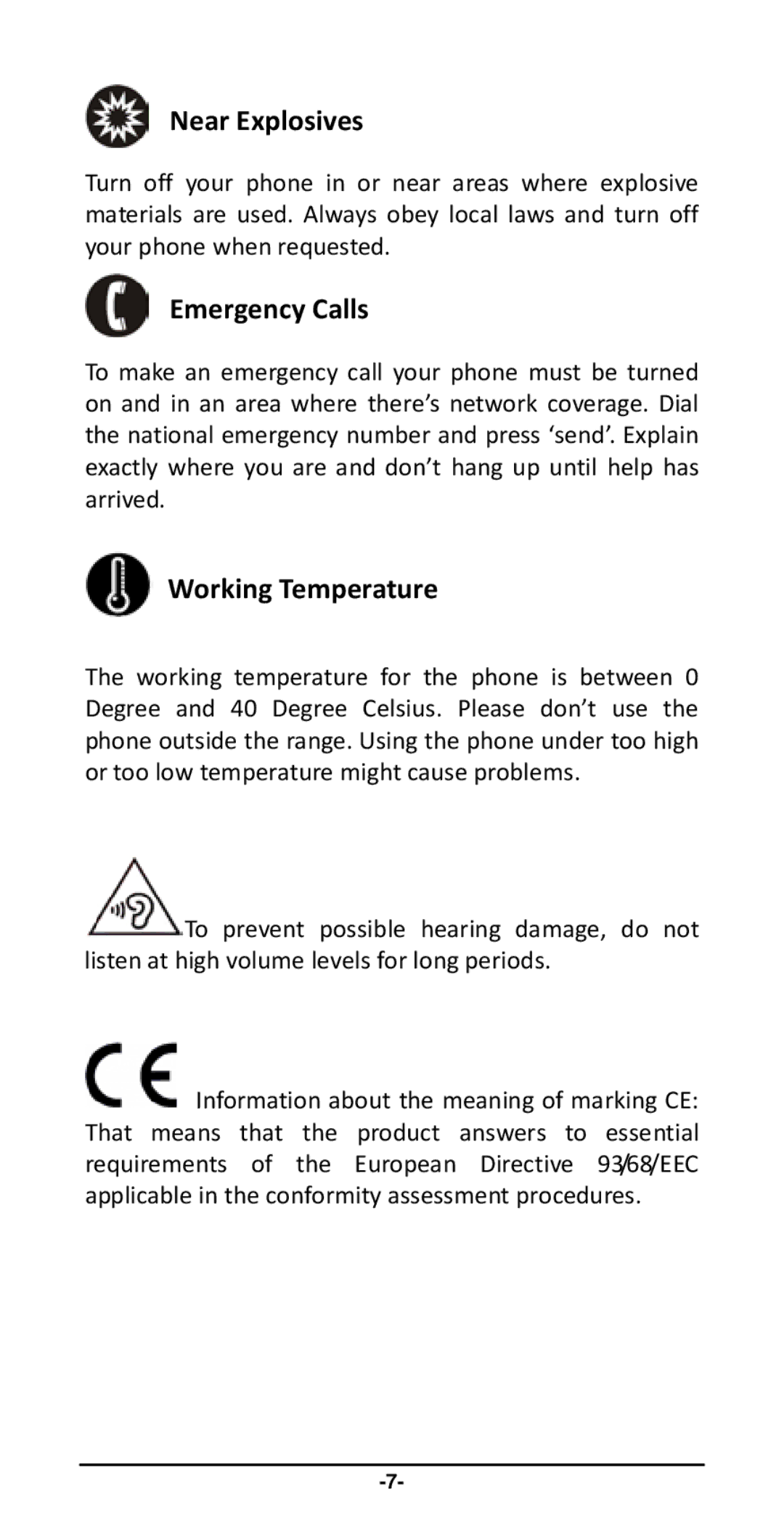 Haier Y-716 user manual Near Explosives 