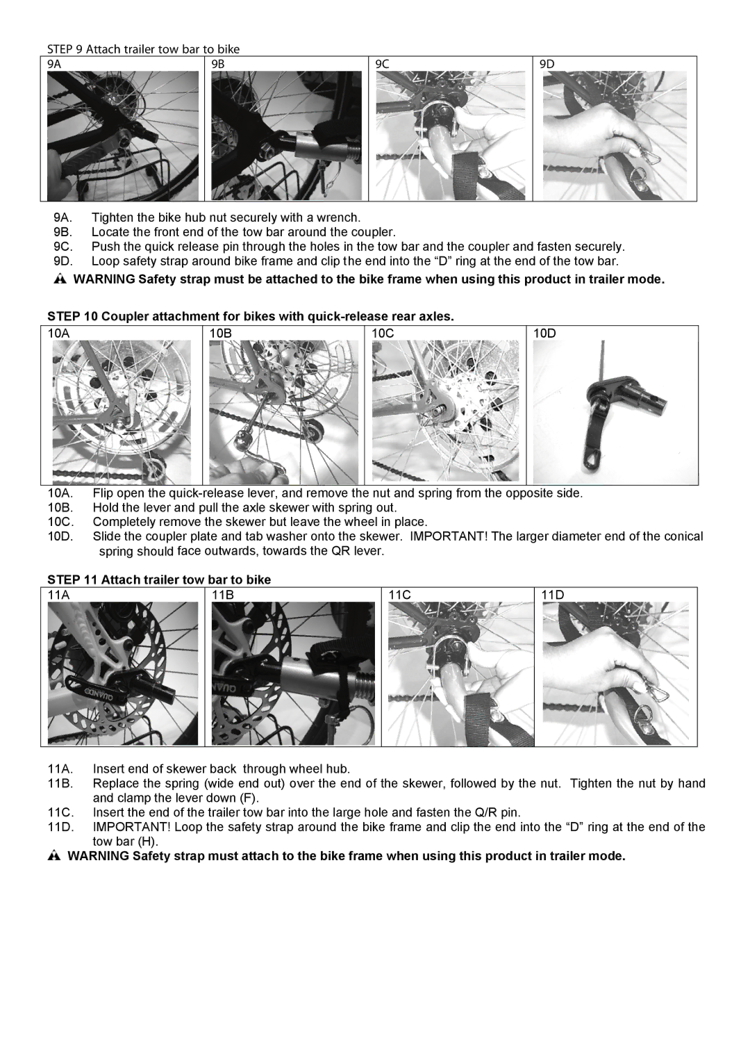 Halfords Bicycle Accessories manual Attach trailer tow bar to bike 