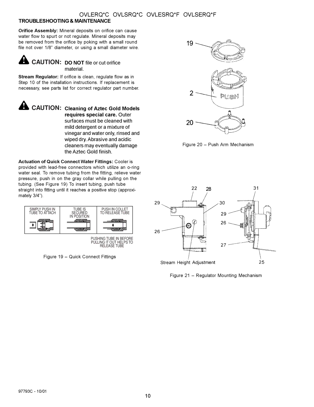 Halsey Taylor OVL-II ER-Q, OVL-II ESR-Q, OVL-II SR-Q, OVL-II SER-Q owner manual Troubleshooting & Maintenance 