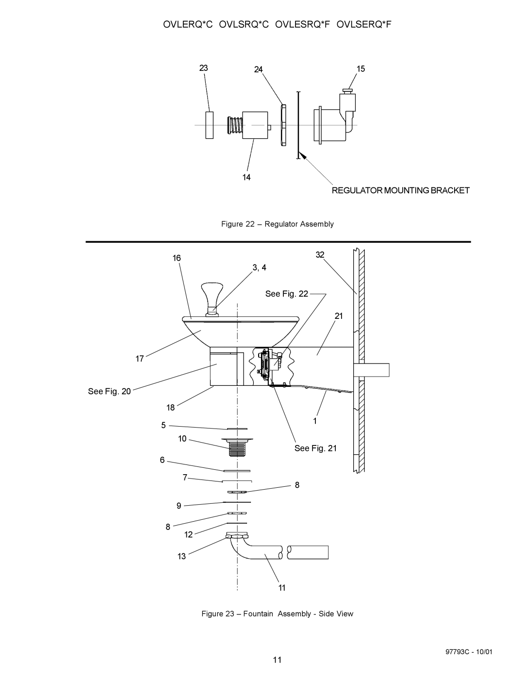 Halsey Taylor OVL-II SER-Q, OVL-II ESR-Q, OVL-II SR-Q, OVL-II ER-Q owner manual Regulator Mounting Bracket 