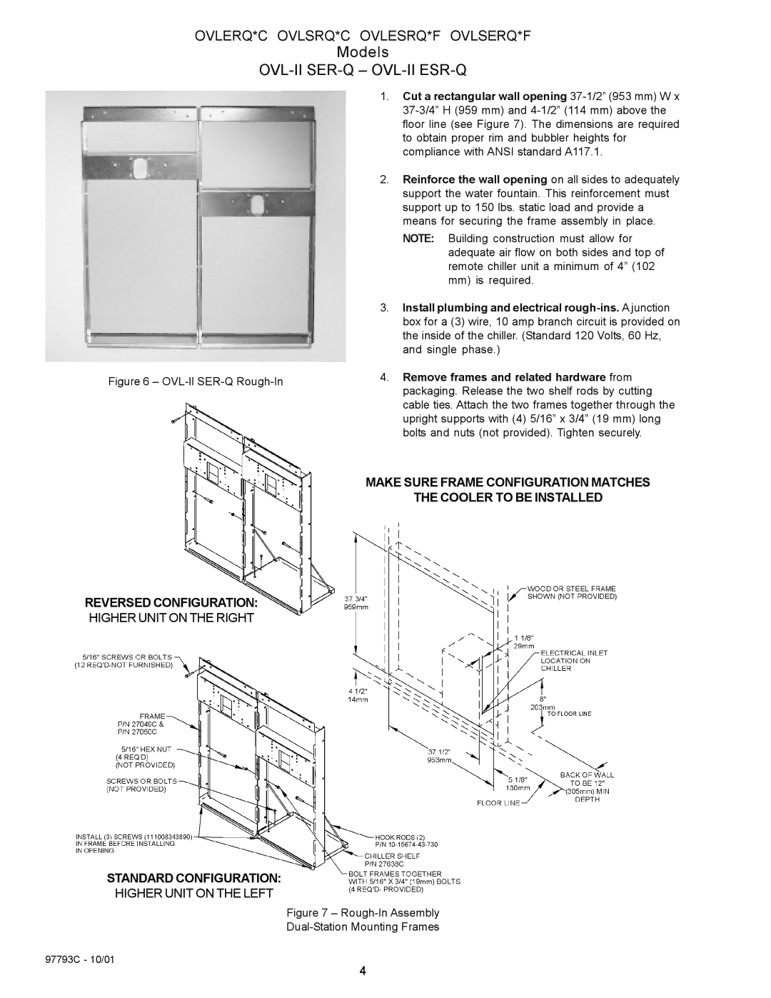 Halsey Taylor OVL-II ESR-Q, OVL-II SR-Q, OVL-II ER-Q, OVL-II SER-Q owner manual Ovl-Ii Ser-Q Ovl-Ii Esr-Q 