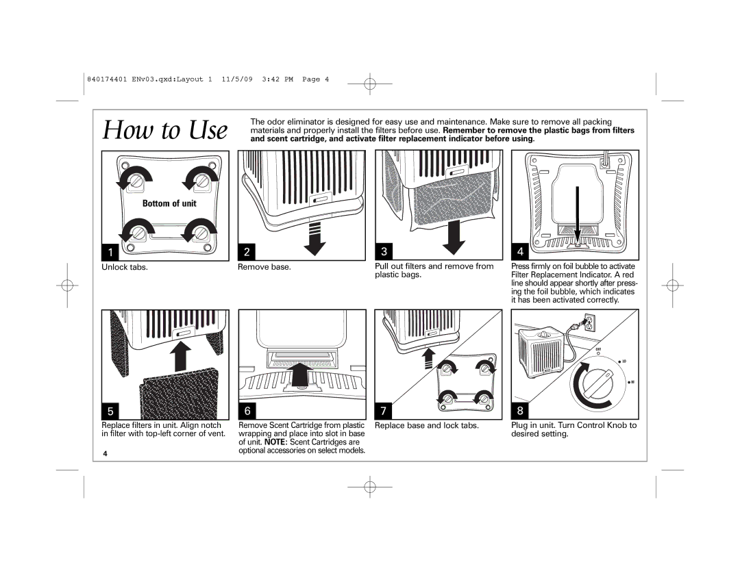 Hamilton Beach 04532GM manual How to Use, Bottom of unit 