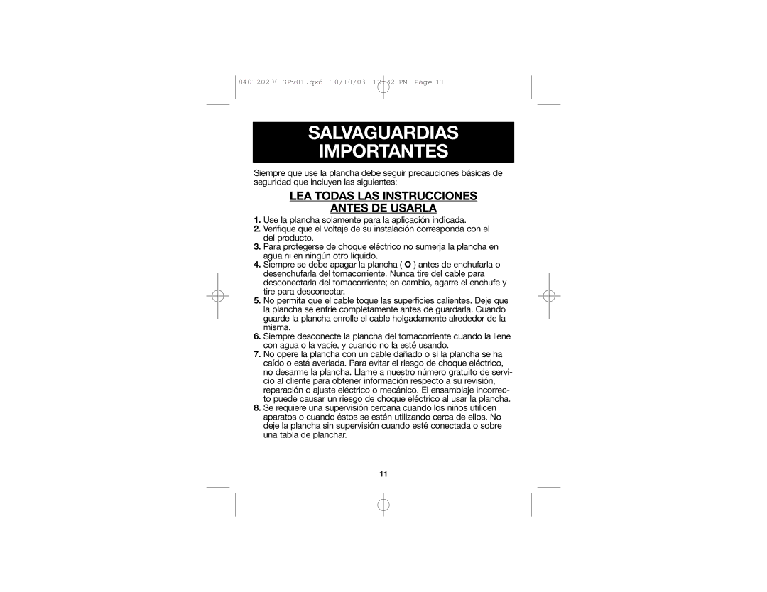 Hamilton Beach 14X60 manual Salvaguardias Importantes, LEA Todas LAS Instrucciones Antes DE Usarla 