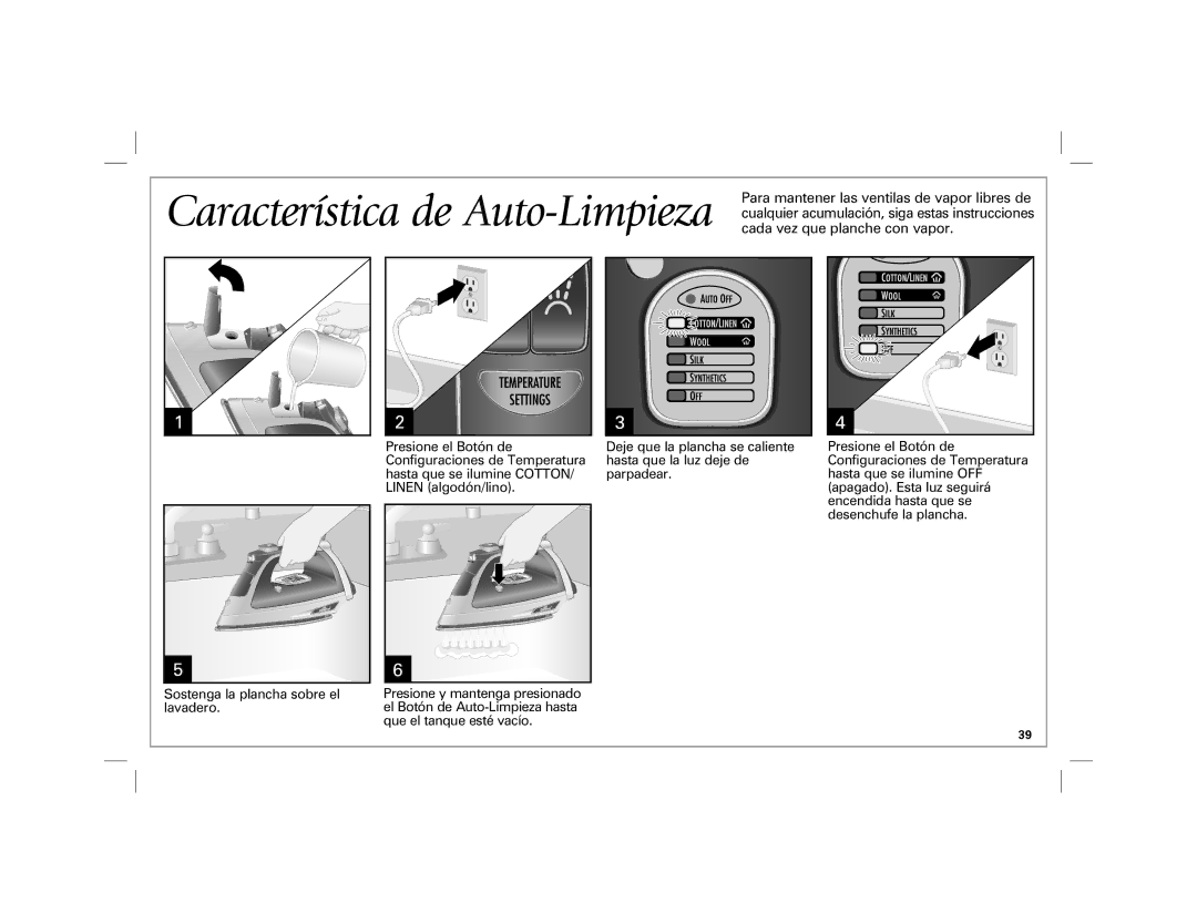 Hamilton Beach 19801 manual Característica de Auto-Limpieza 