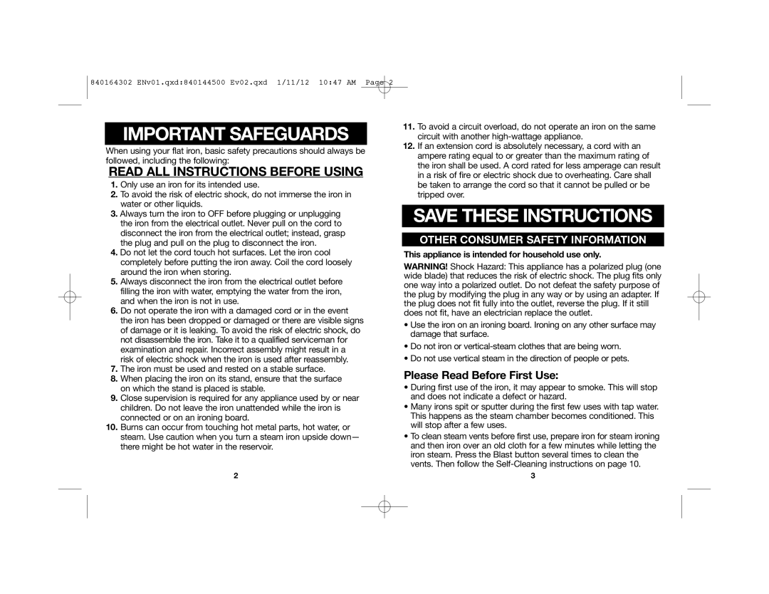 Hamilton Beach 22464 manual Please Read Before First Use, This appliance is intended for household use only 