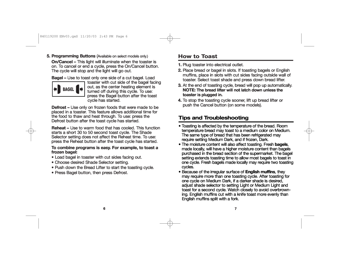 Hamilton Beach 22625C manual How to Toast, Tips and Troubleshooting 