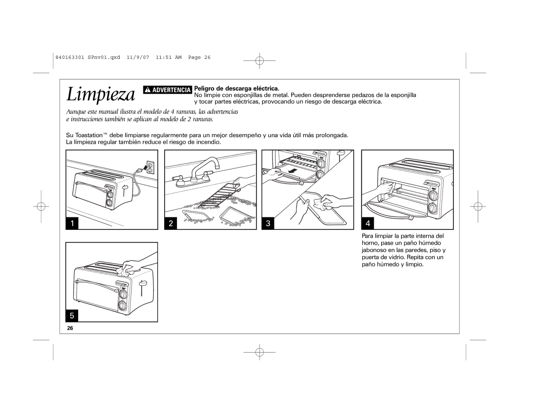 Hamilton Beach 24708, 22708, 22703 manual Limpieza, Peligro de descarga eléctrica 