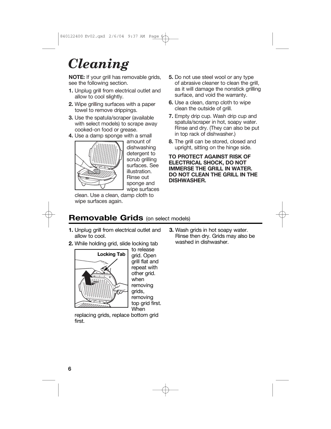 Hamilton Beach 25326C manual Cleaning 