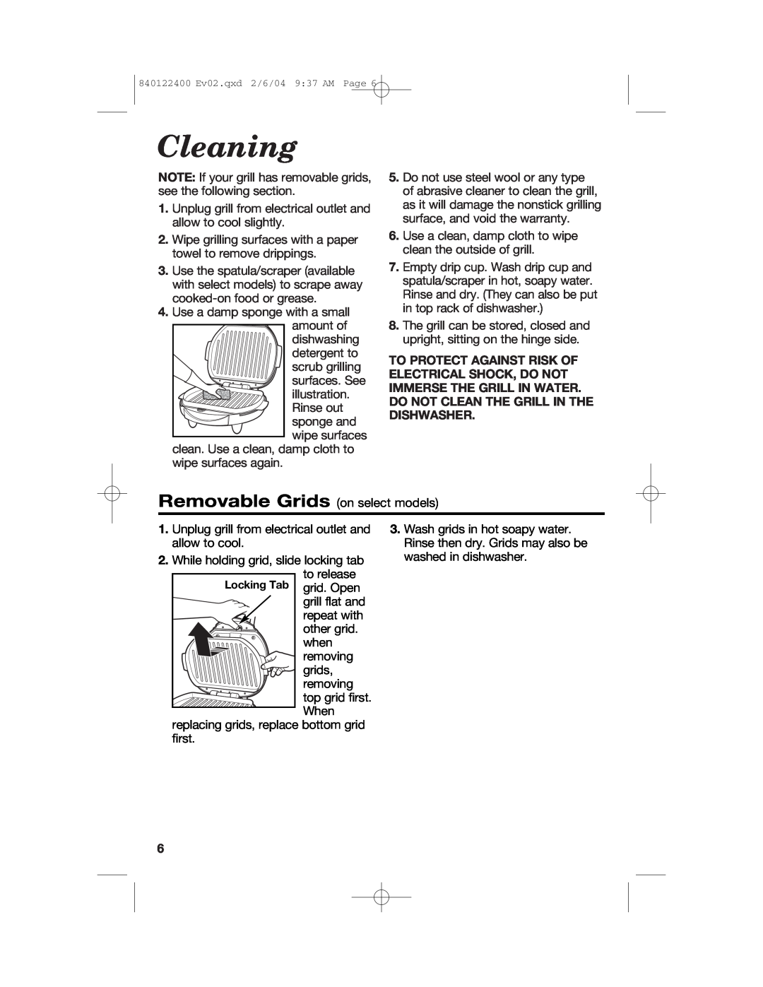 Hamilton Beach 25326C manual Cleaning 