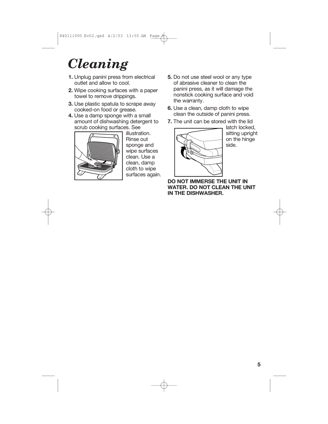 Hamilton Beach 25450 operating instructions Cleaning 