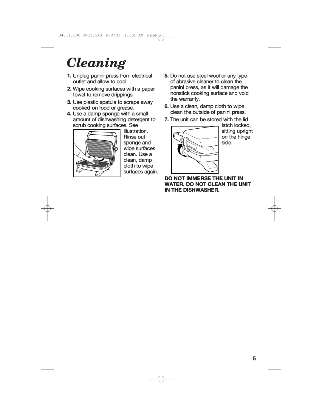 Hamilton Beach 25450 operating instructions Cleaning 