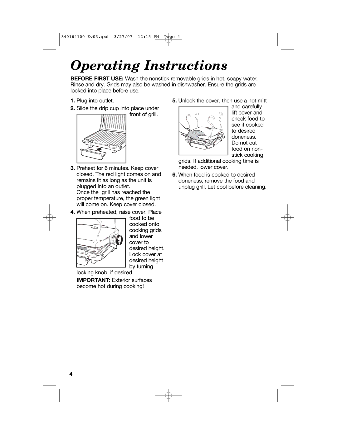 Hamilton Beach 25451 manual Operating Instructions 