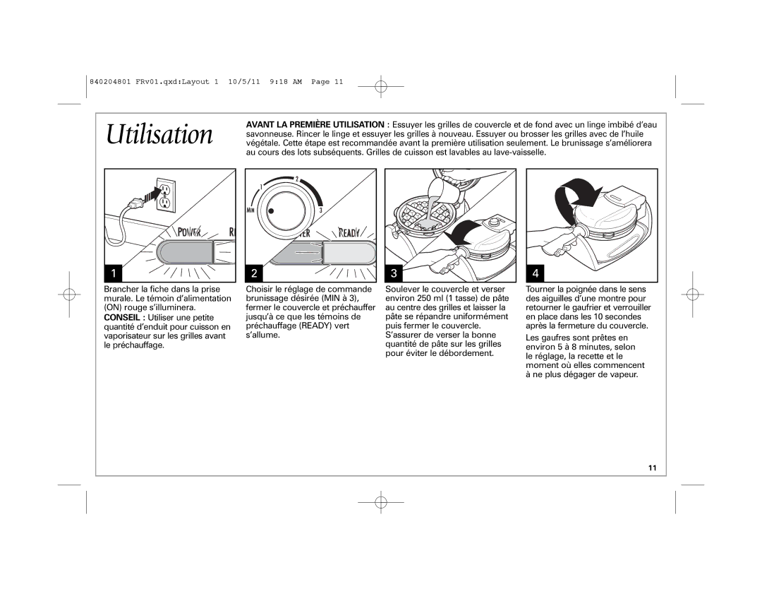 Hamilton Beach 26030 manual Utilisation 