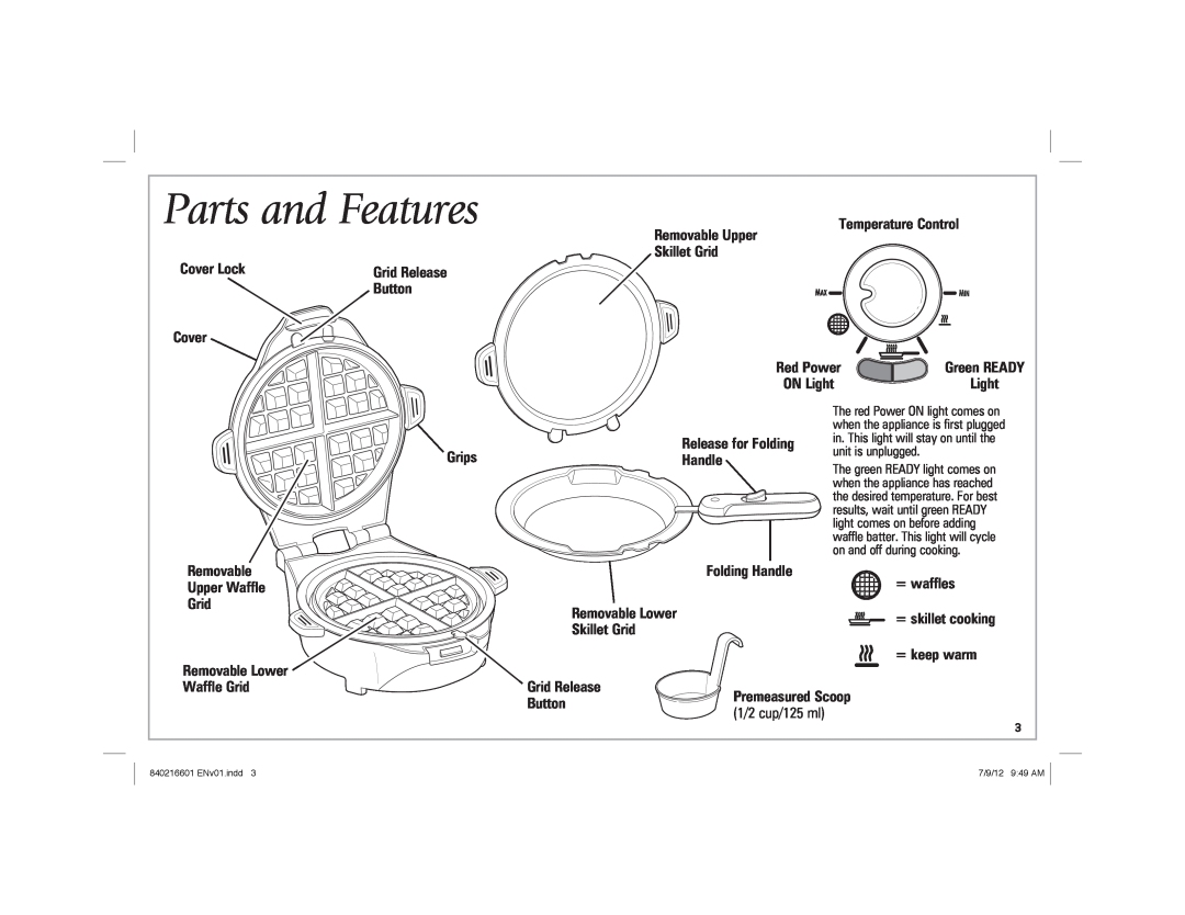Hamilton Beach 26046 manual Parts and Features 