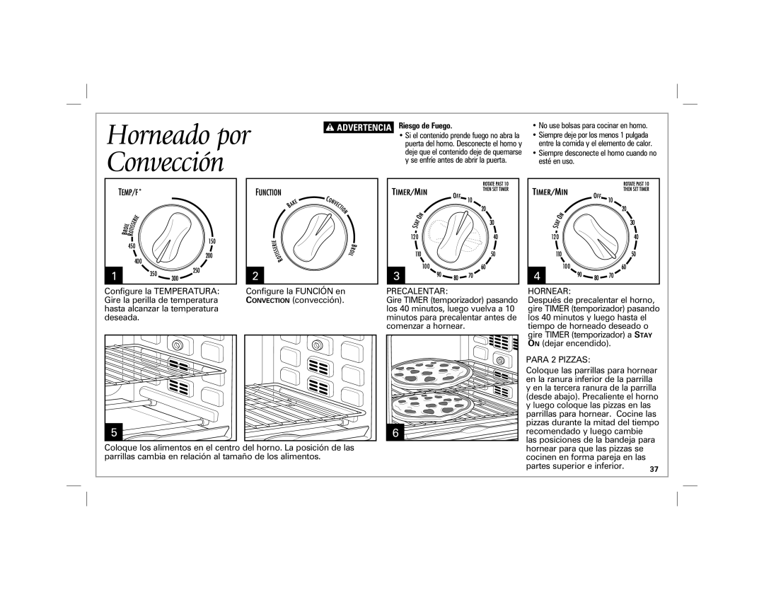 Hamilton Beach 31100 manual Horneado por Convección 