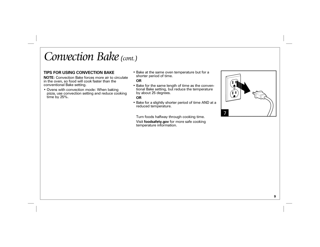 Hamilton Beach 31100 manual Convection Bake cont, Tips For Using Convection Bake 