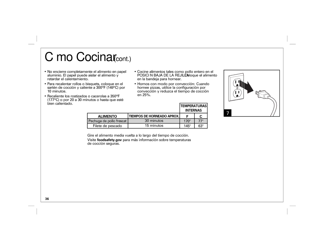 Hamilton Beach 31104, 31103 manual Alimento 