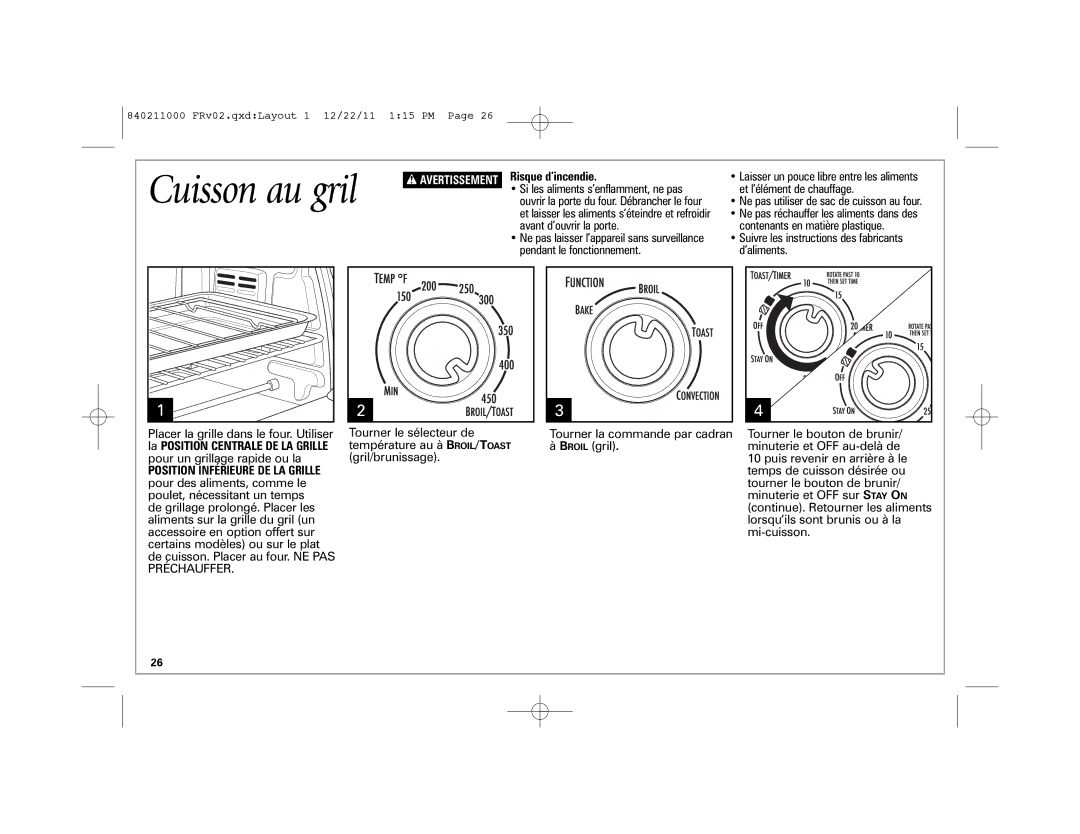 Hamilton Beach 31333 Avant d’ouvrir la porte, Pendant le fonctionnement, Suivre les instructions des fabricants d’aliments 