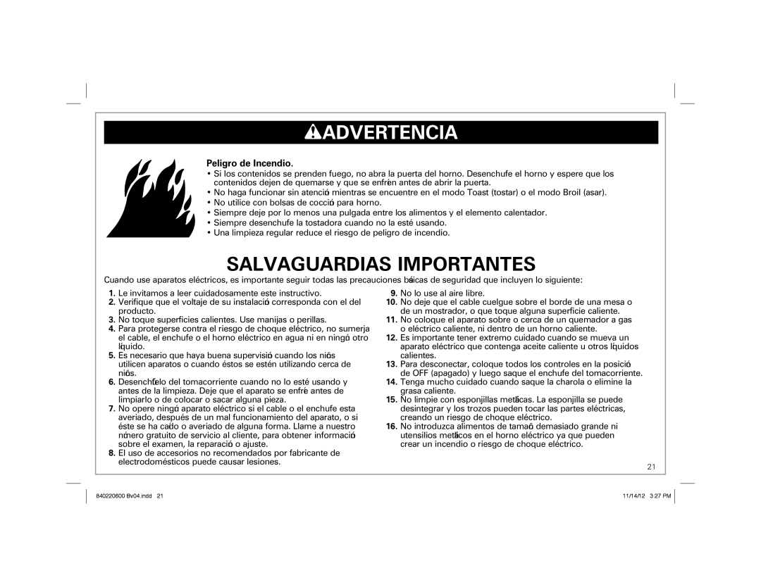 Hamilton Beach 31334 manual Wadvertencia, Salvaguardias Importantes 