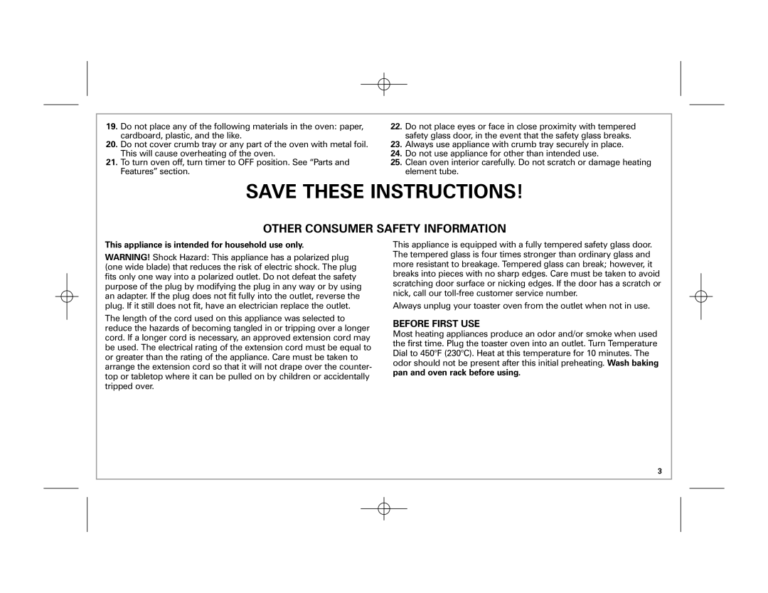 Hamilton Beach 31508, 31511, 31506, 31512 manual Before First USE, This appliance is intended for household use only 