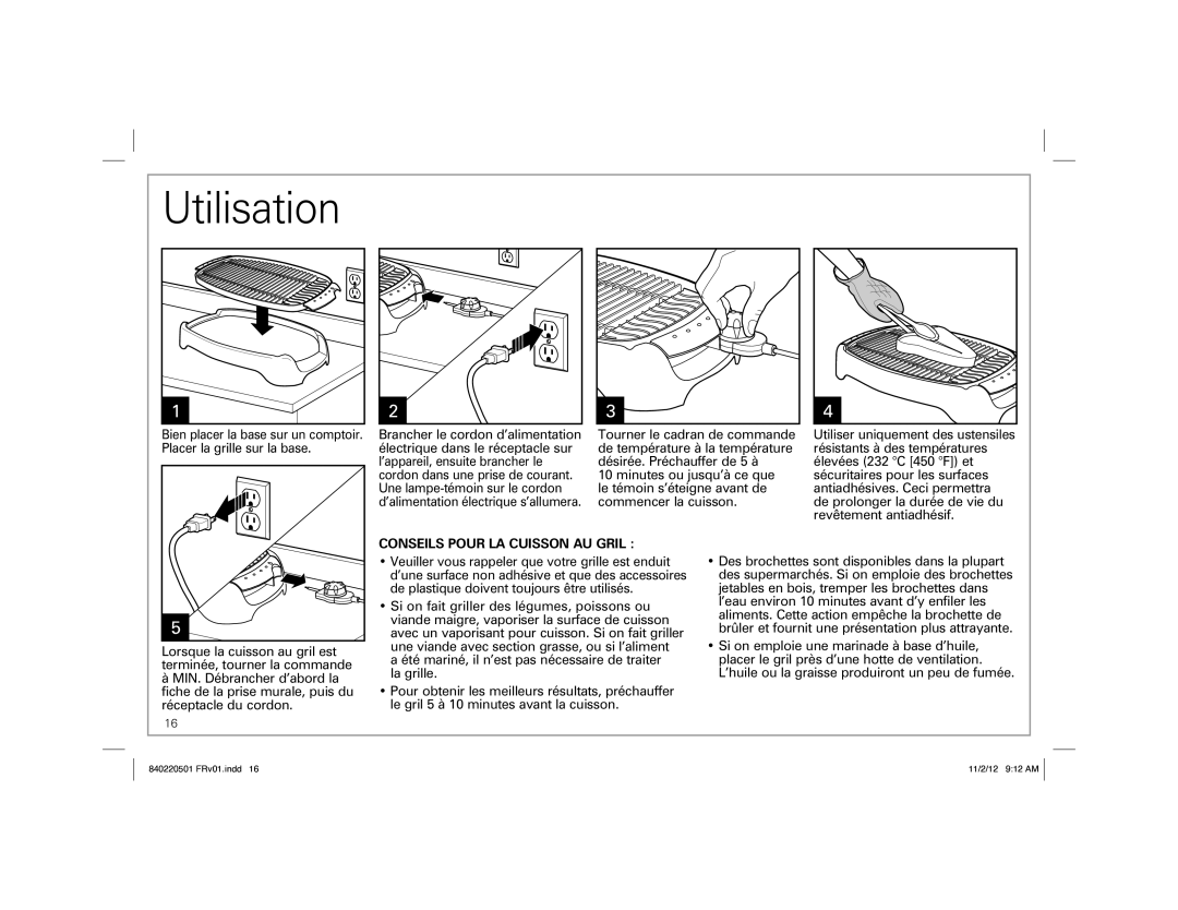 Hamilton Beach 31605N, 31606N manual Utilisation 