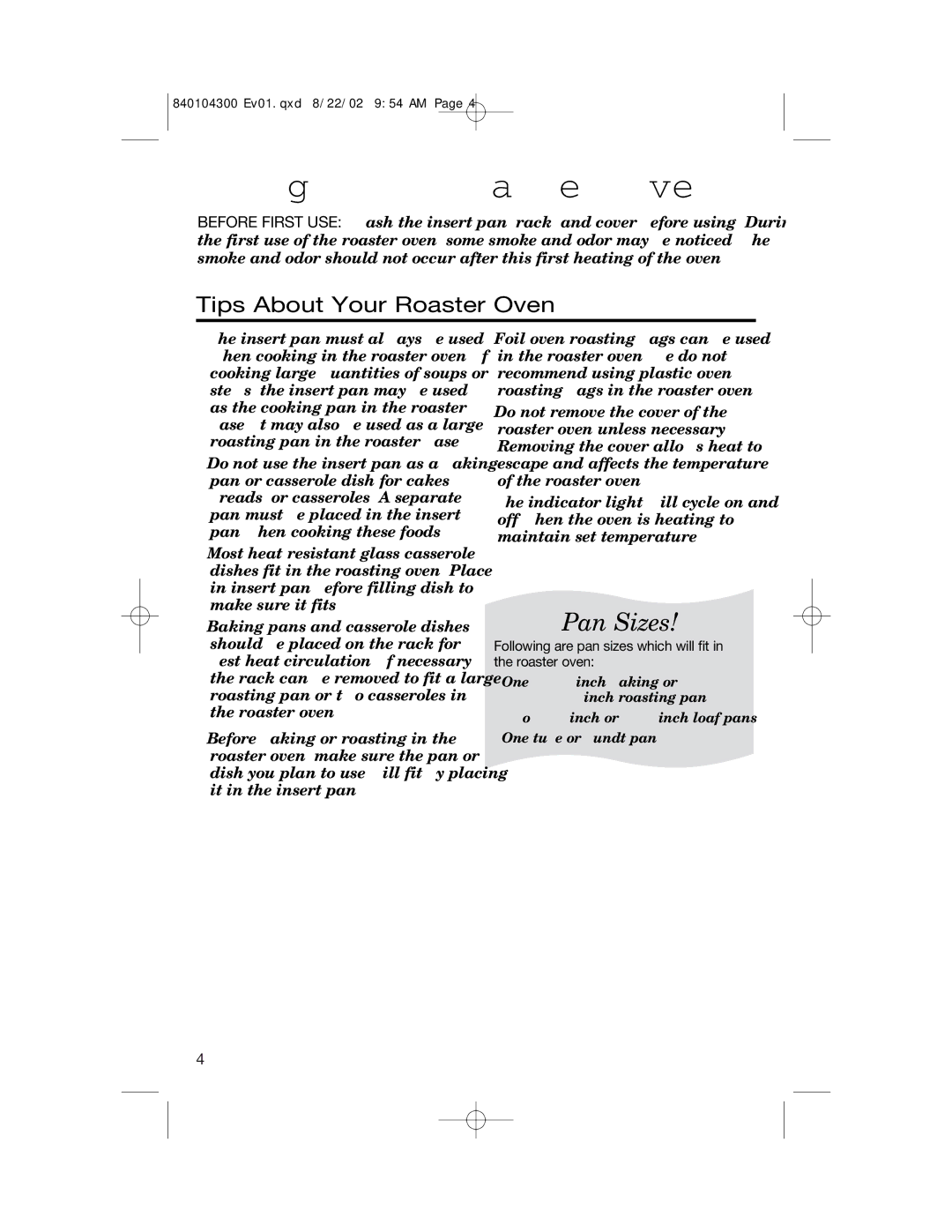 Hamilton Beach 32180C manual Using Your Roaster Oven, Tips About Your Roaster Oven 