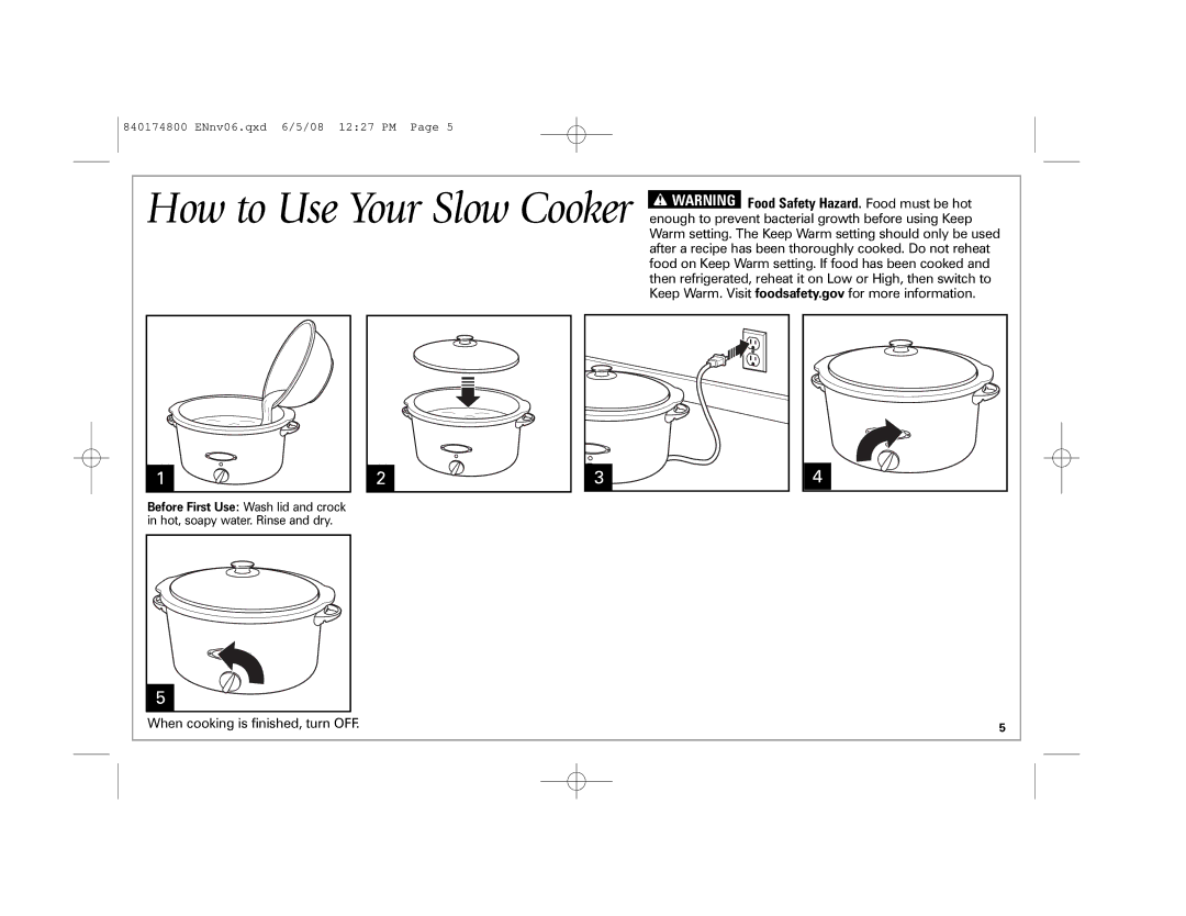 Hamilton Beach 33041 manual When cooking is finished, turn OFF 