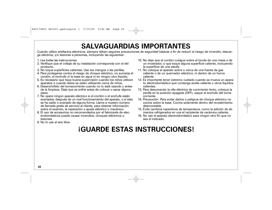 Hamilton Beach 33138, 33182 manual Salvaguardias Importantes 