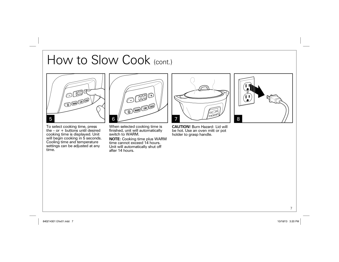 Hamilton Beach 33265 manual How to Slow Cook 