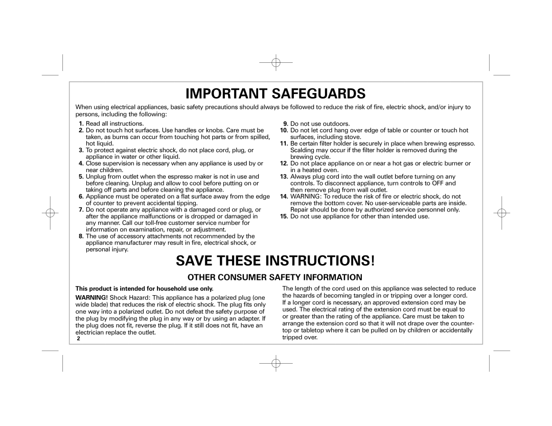 Hamilton Beach 40715 manual Important Safeguards, This product is intended for household use only 