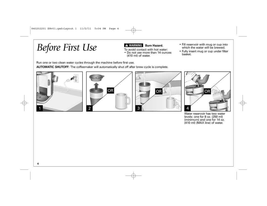 Hamilton Beach 49981 manual Before First Use 