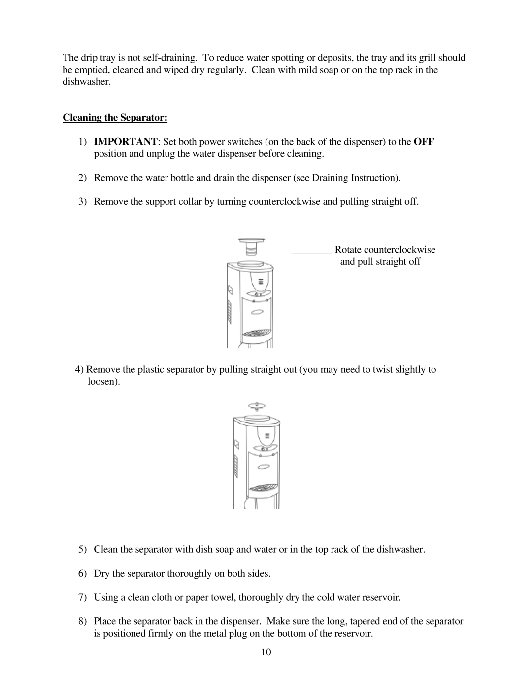 Hamilton Beach 6200 manual Cleaning the Separator 