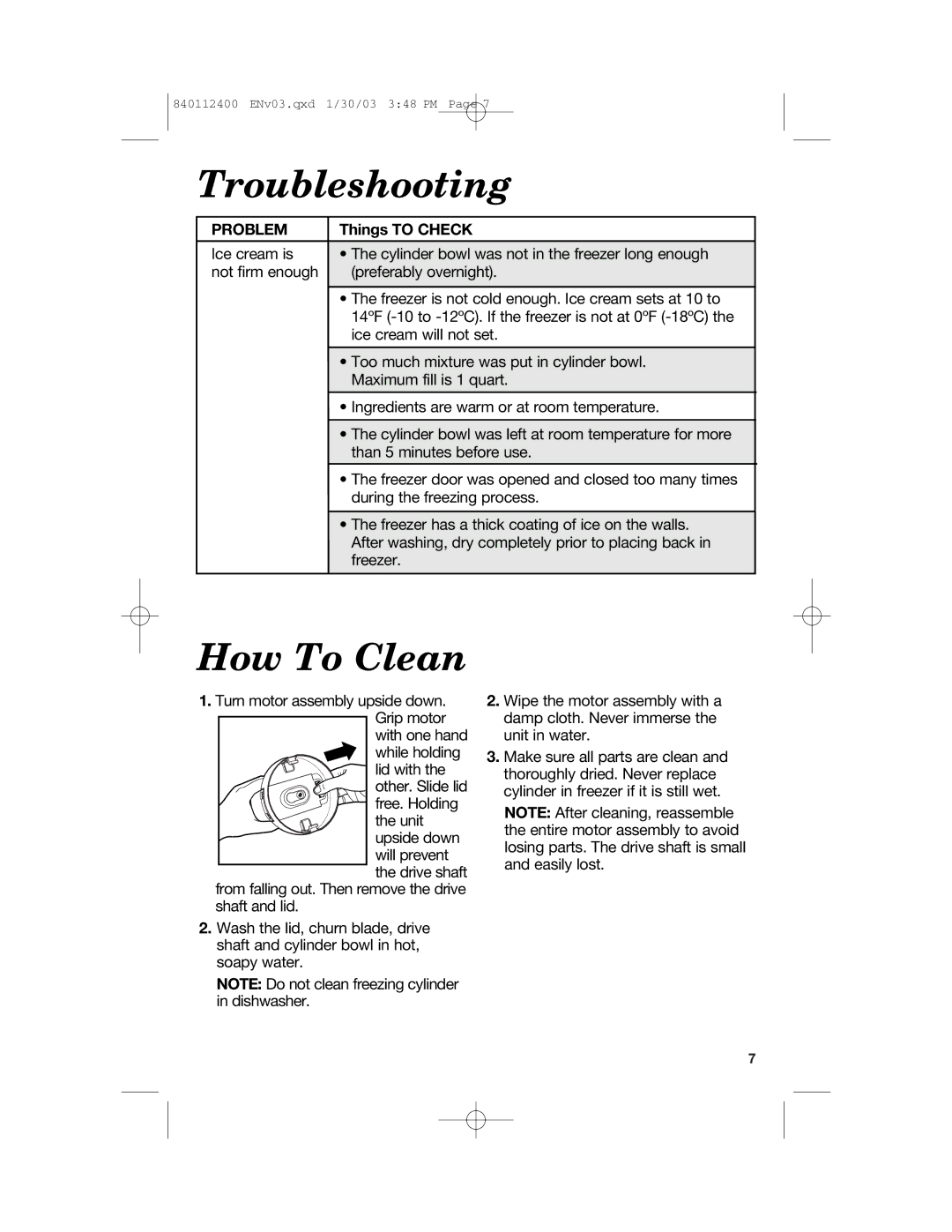 Hamilton Beach 68120 manual Troubleshooting, How To Clean 