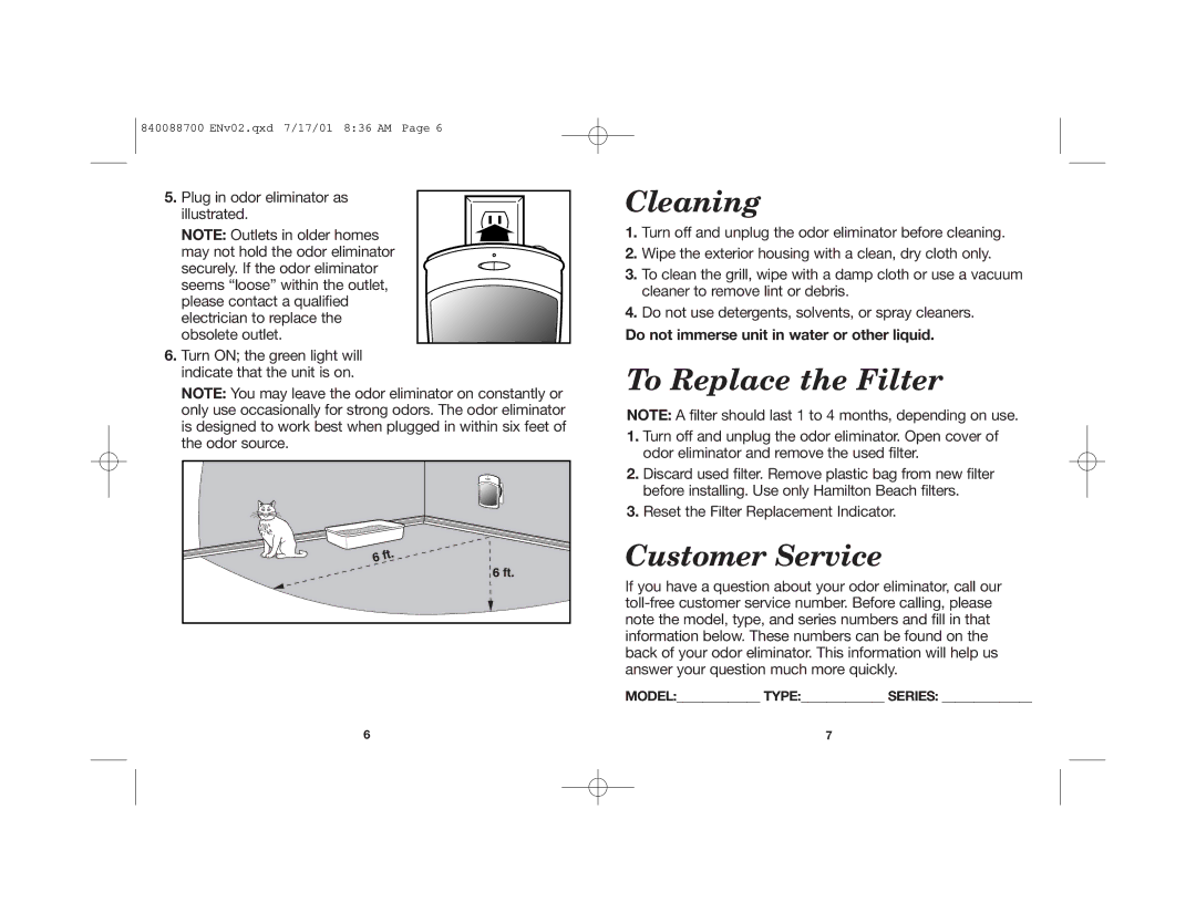 Hamilton Beach 840088700 manual Cleaning 