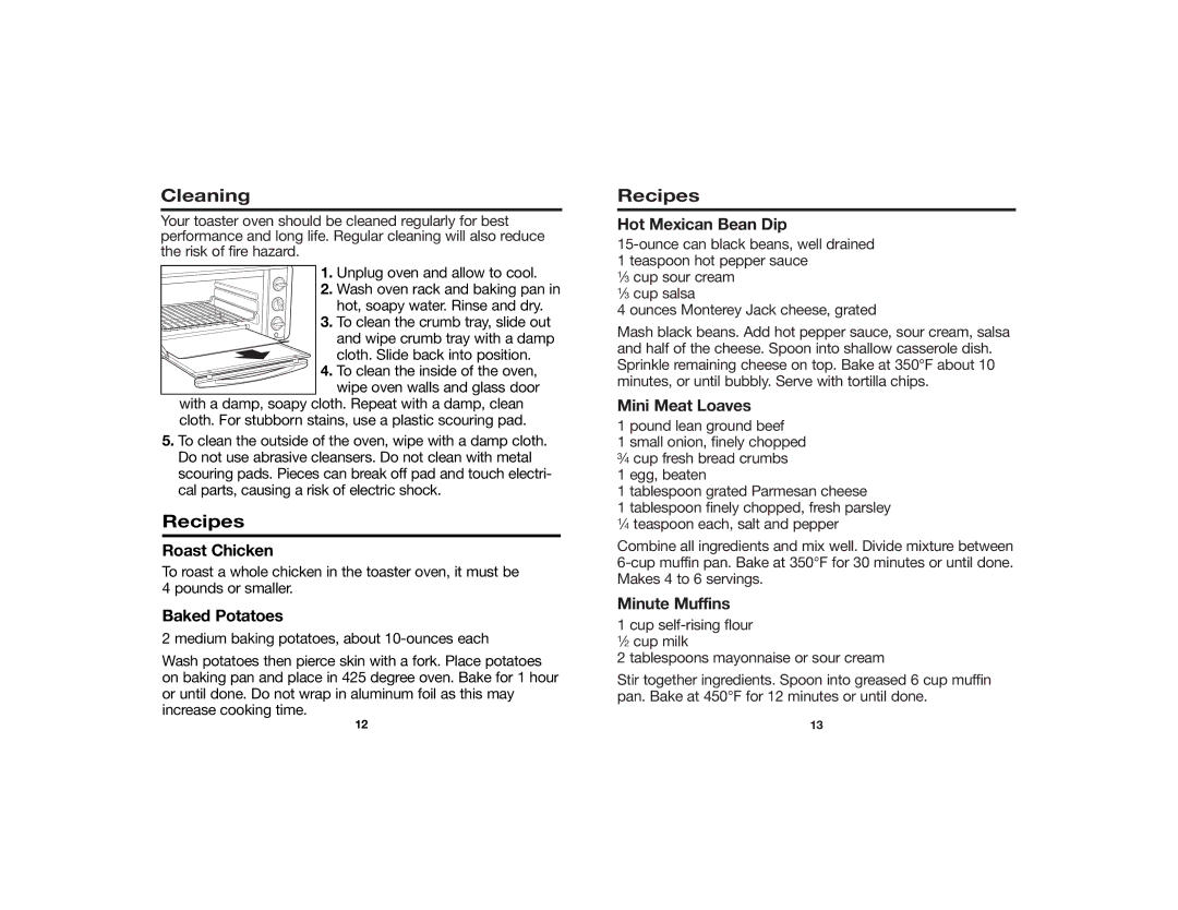 Hamilton Beach 31116Y, 840099000 manual Cleaning, Recipes 