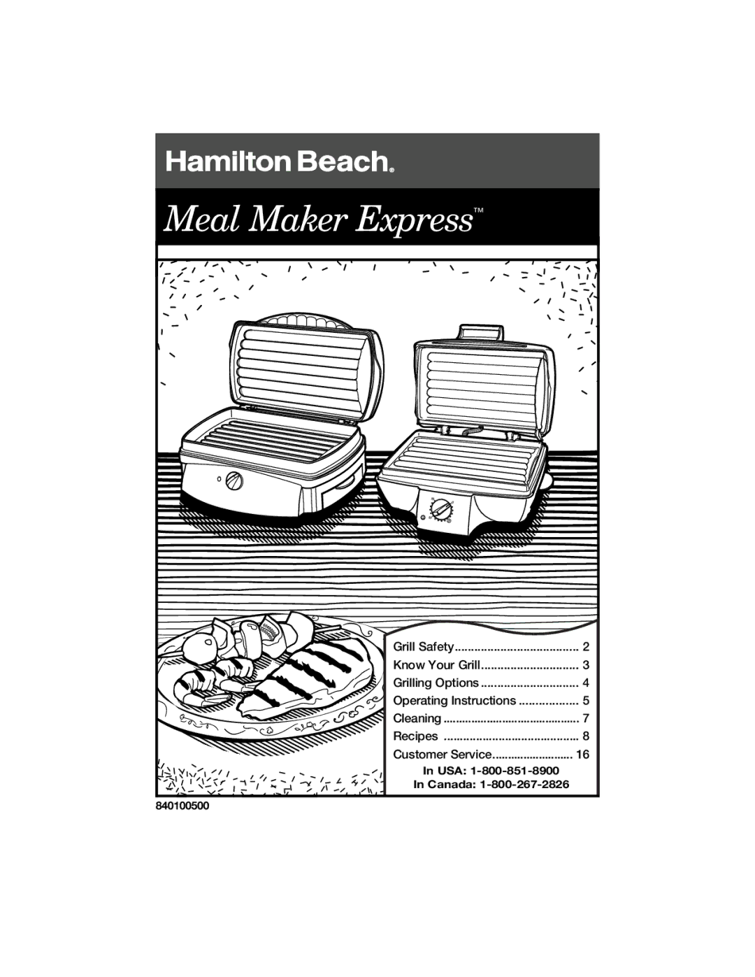 Hamilton Beach 840100500 manual Meal Maker Express 