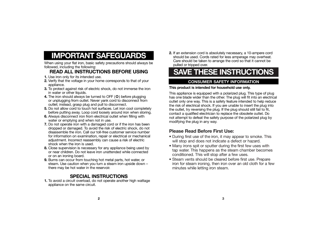 Hamilton Beach 840127400 manual Important Safeguards, Please Read Before First Use 