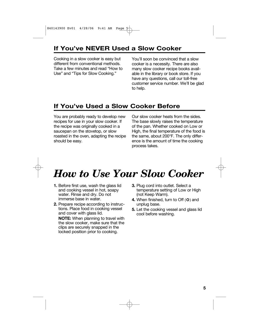 Hamilton Beach 840143900 manual How to Use Your Slow Cooker, If You’ve Never Used a Slow Cooker 