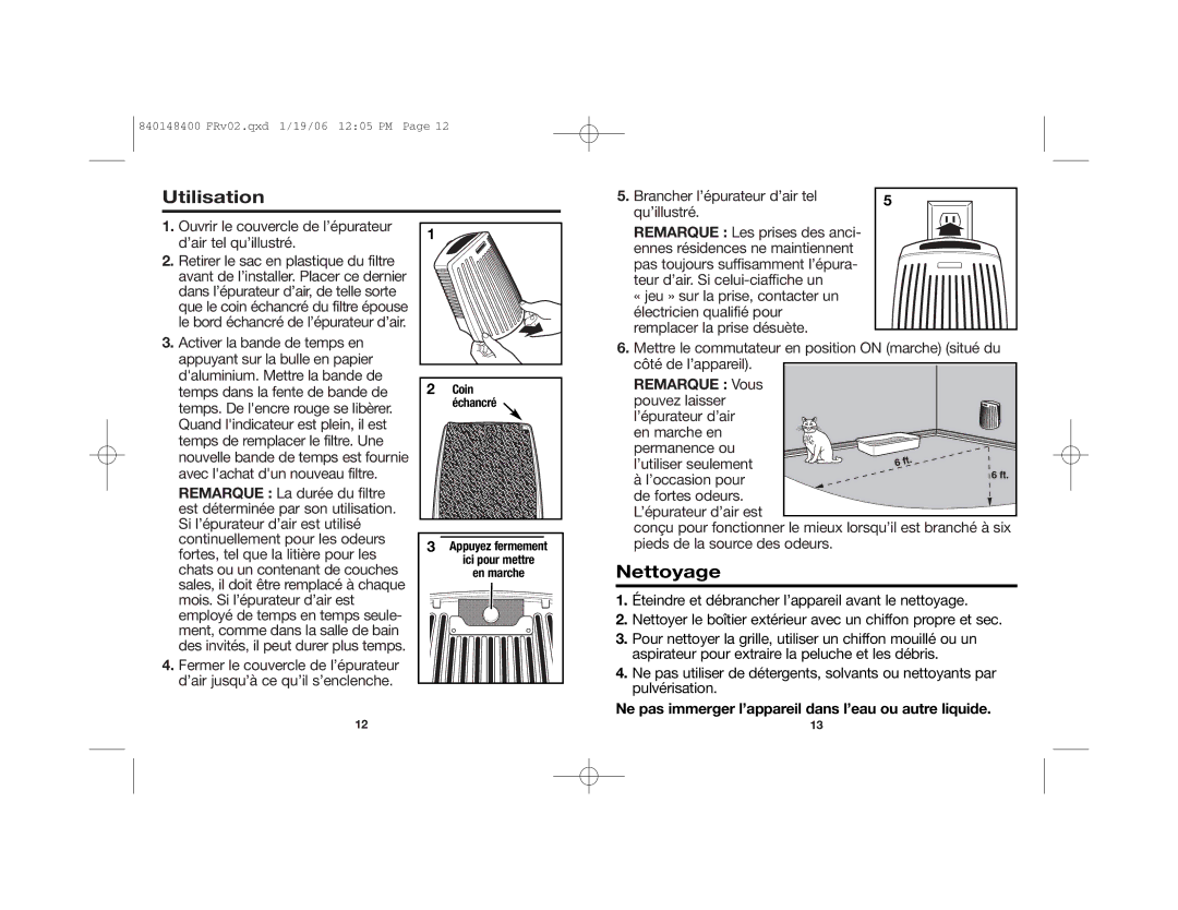 Hamilton Beach 840148400 manual Utilisation, Nettoyage 