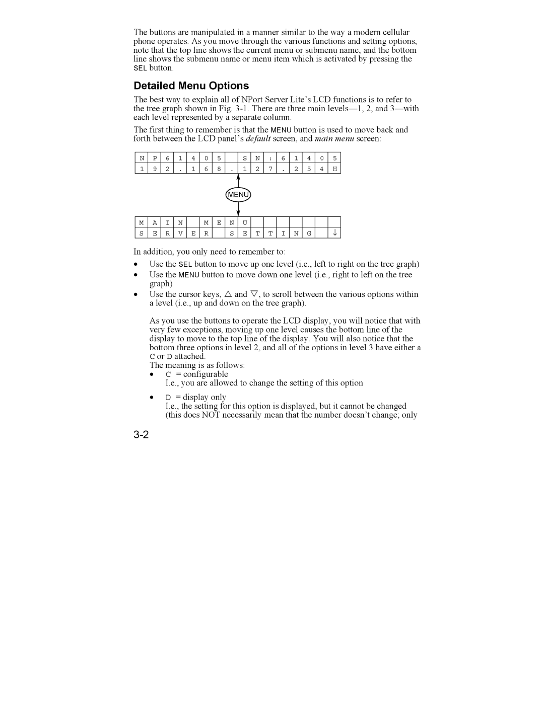 Hamilton Beach DE-302/304/332/334, DE-301/331 manual Detailed Menu Options 