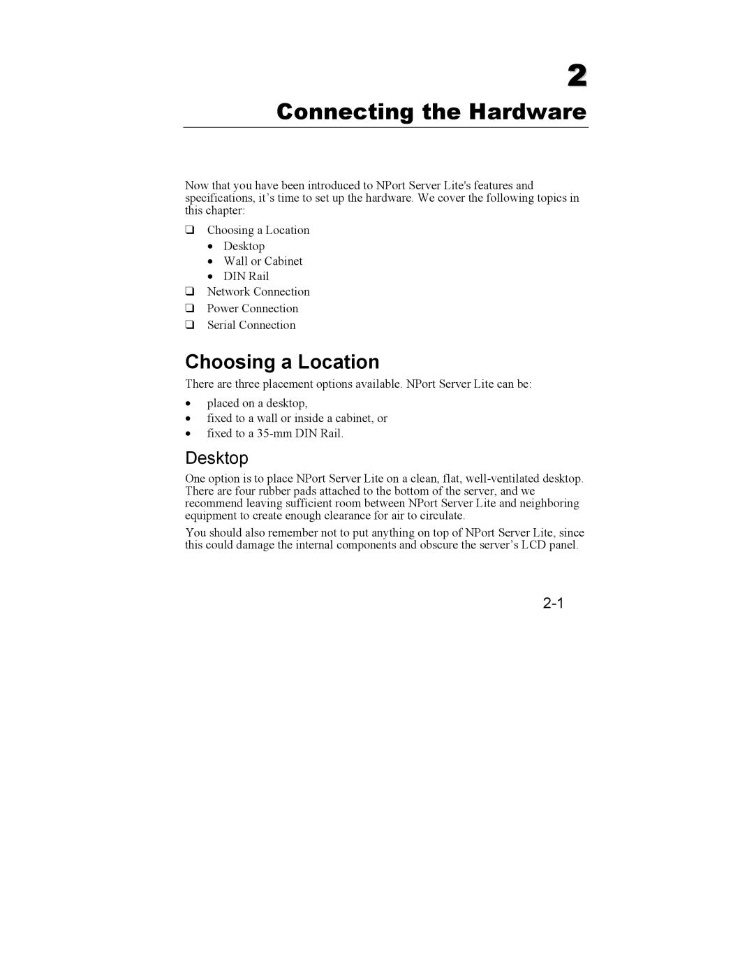 Hamilton Beach DE-301/331, DE-302/304/332/334 manual Connecting the Hardware, Choosing a Location 